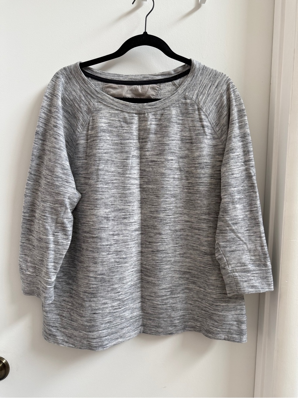Merona Gray Heather Raglan Pullover Sweatshirt
